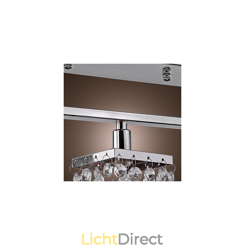 Lineaire kroonluchter eilandlamp kristal 3 lampen