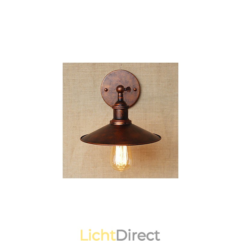 Minimalistische industriële stijl villa voor het kerkpad Nostalgische paraplu Rode bronzen decoratieve wandlamp