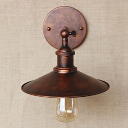 Minimalistische industriële stijl villa voor het kerkpad Nostalgische paraplu Rode bronzen decoratieve wandlamp