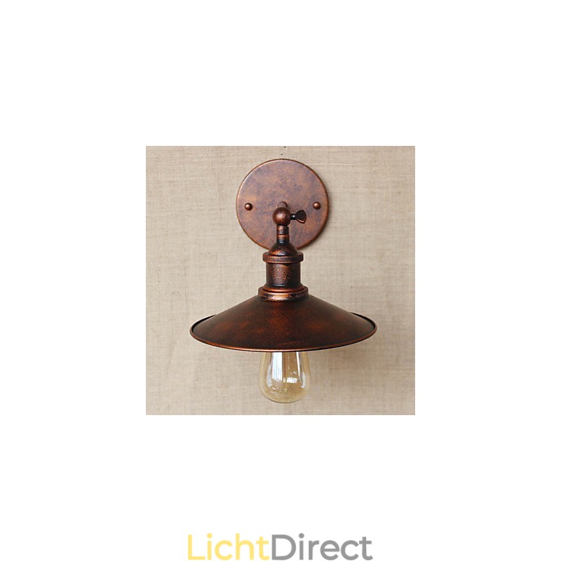 Minimalistische industriële stijl villa voor het kerkpad Nostalgische paraplu Rode bronzen decoratieve wandlamp