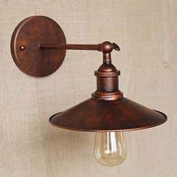Minimalistische industriële stijl villa voor het kerkpad Nostalgische paraplu Rode bronzen decoratieve wandlamp