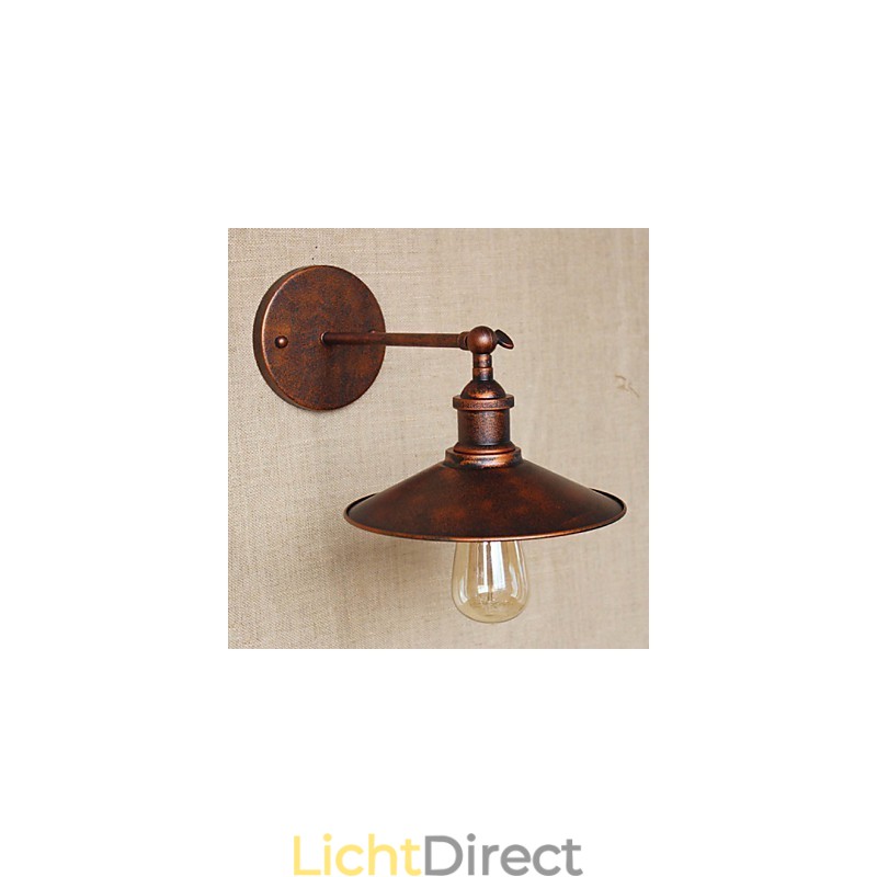 Minimalistische industriële stijl villa voor het kerkpad Nostalgische paraplu Rode bronzen decoratieve wandlamp
