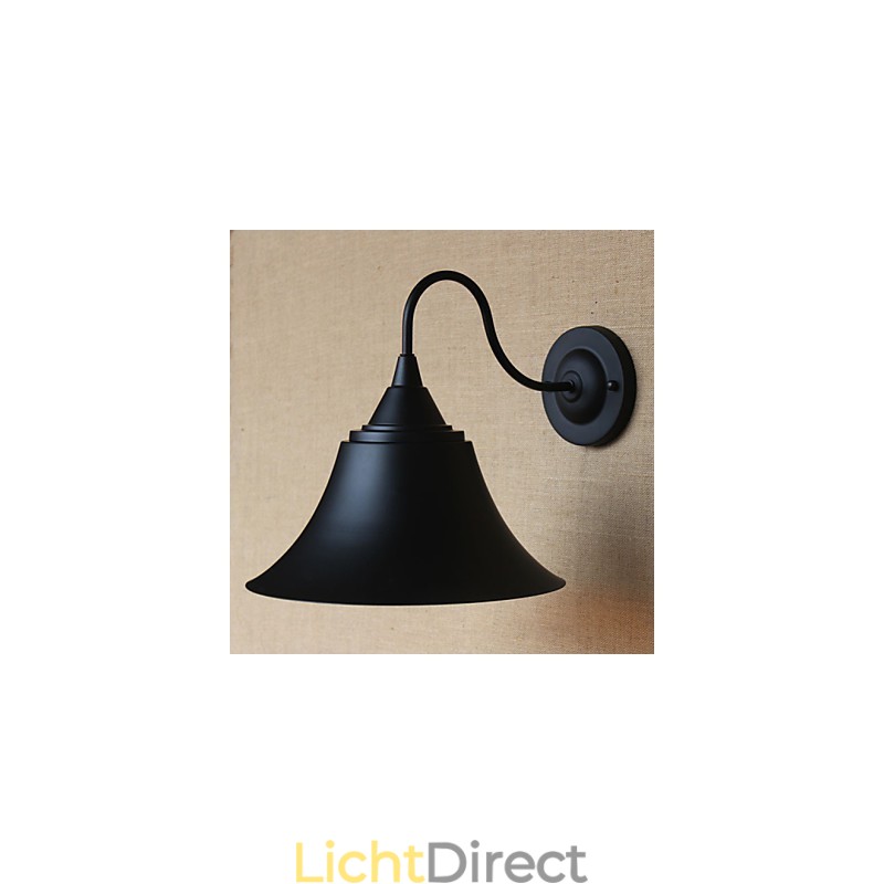 Amerikaanse Country Creatieve Persoonlijkheid Eenvoudige Kledingwinkel IJzeren Zwarte Hoorn Decoratieve Wandlamp