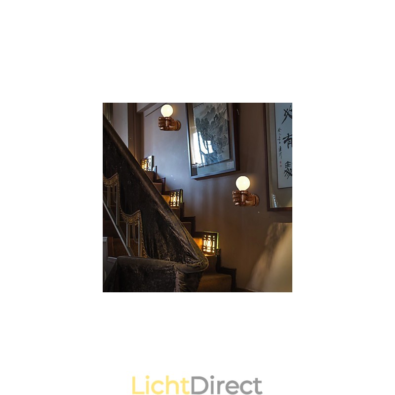 Europese Muur Rechterhand Creatieve Retro Vuist Wandlamp Verlichting