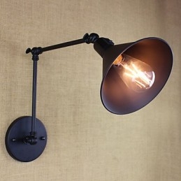 Retro Matte Zwarte Riem Lange Arm Dubbele Schakelaar Muur