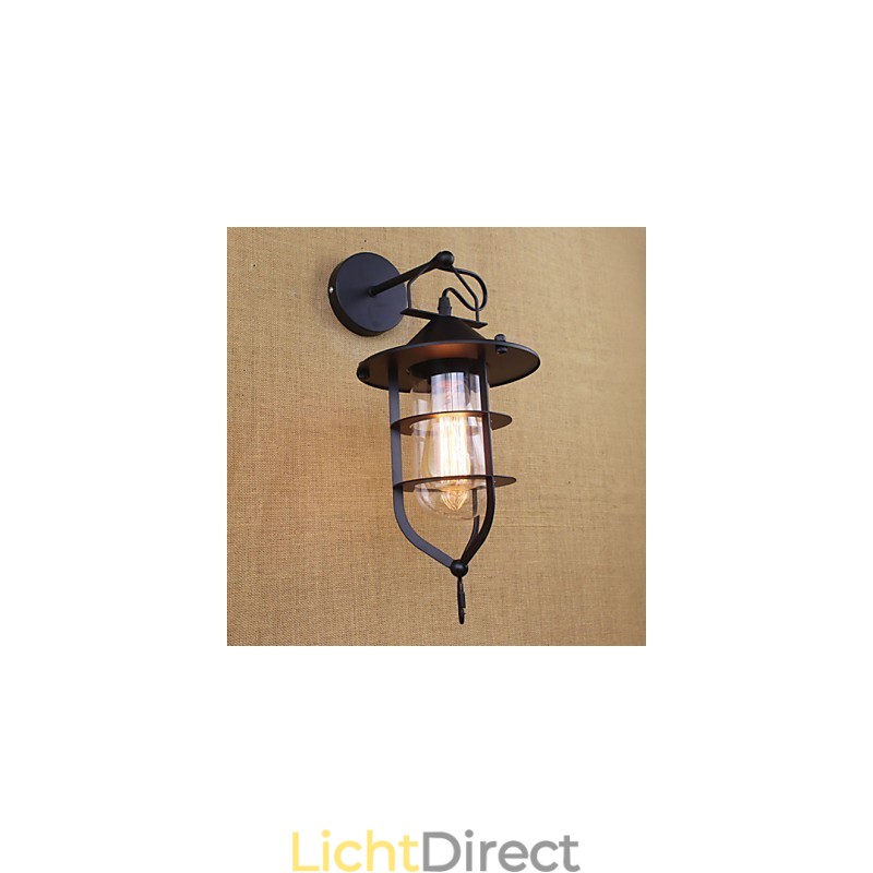 Retro kledingwinkel restaurant scène decoratieve wandlamp