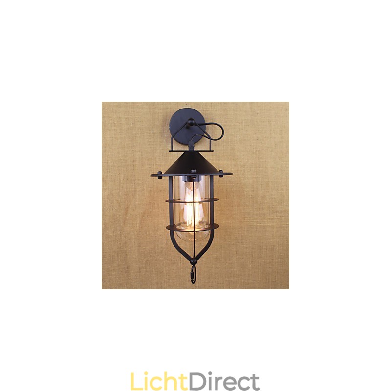 Retro kledingwinkel restaurant scène decoratieve wandlamp