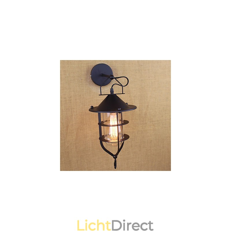 Retro kledingwinkel restaurant scène decoratieve wandlamp