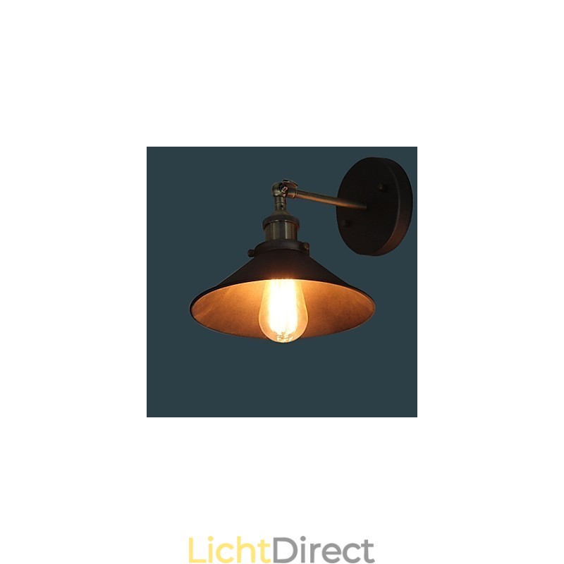 Industriële Vintage Edison Simplicity 1-lichts wandlamp Eetkamer Studeerkamer Kantoor Gang Metalen wandlamp