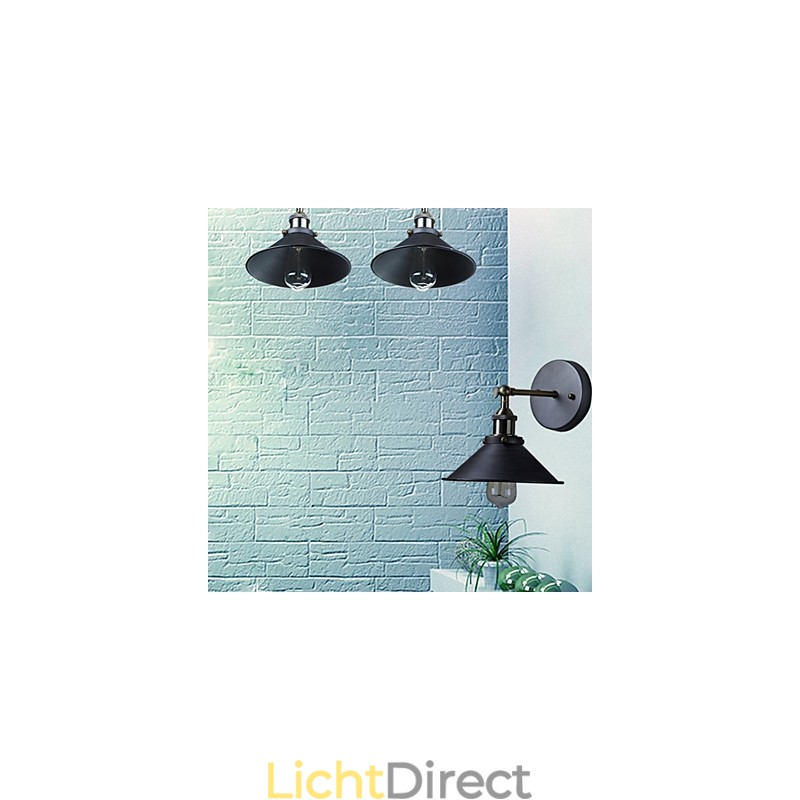 Industriële Vintage Edison Simplicity 1-lichts wandlamp Eetkamer Studeerkamer Kantoor Gang Metalen wandlamp