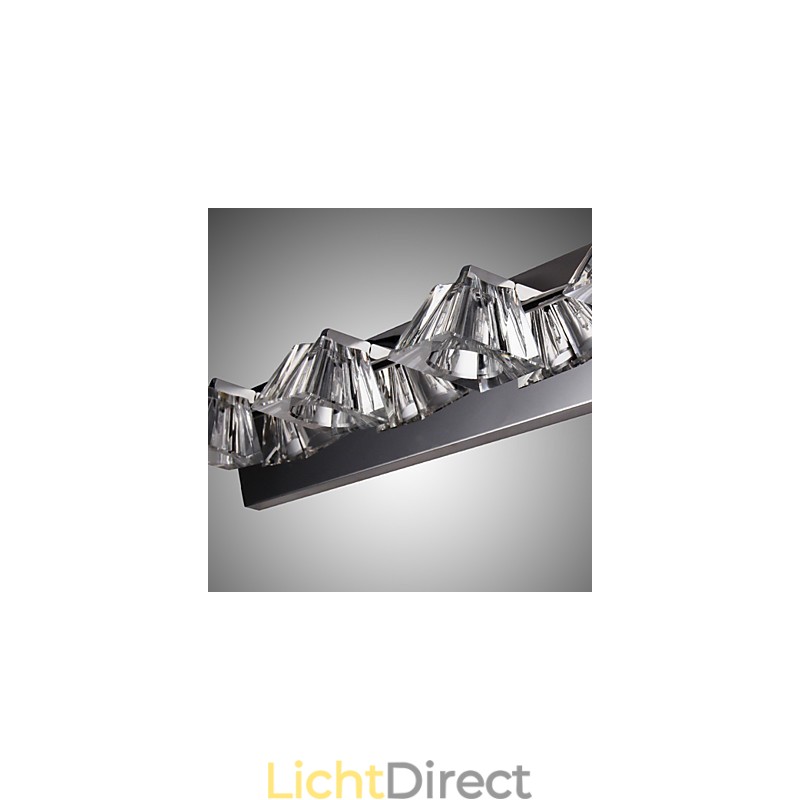Moderne wandlamp met glazen kap 4 lampen spiegelfront