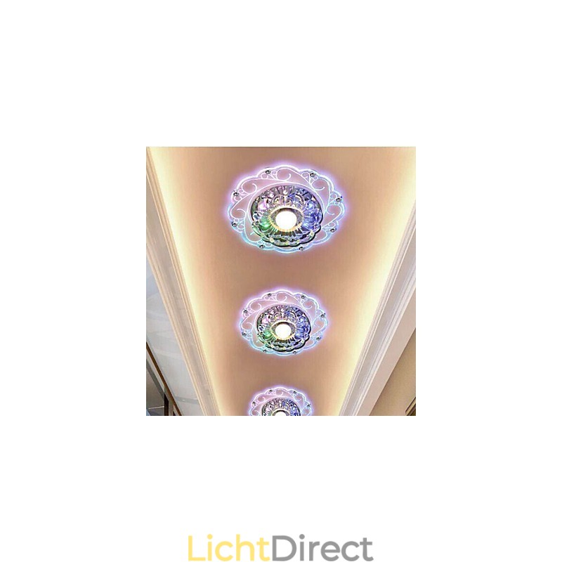 Kristallen plafondlamp Spotlight SMD 3W Creatieve lamp Buislamp Kleurrijke kleur Koepellamp
