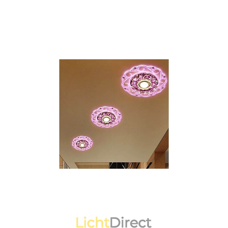 Kristallen plafondlamp Spotlight SMD 3W Creatieve lamp Buislamp Kleurrijke kleur Koepellamp