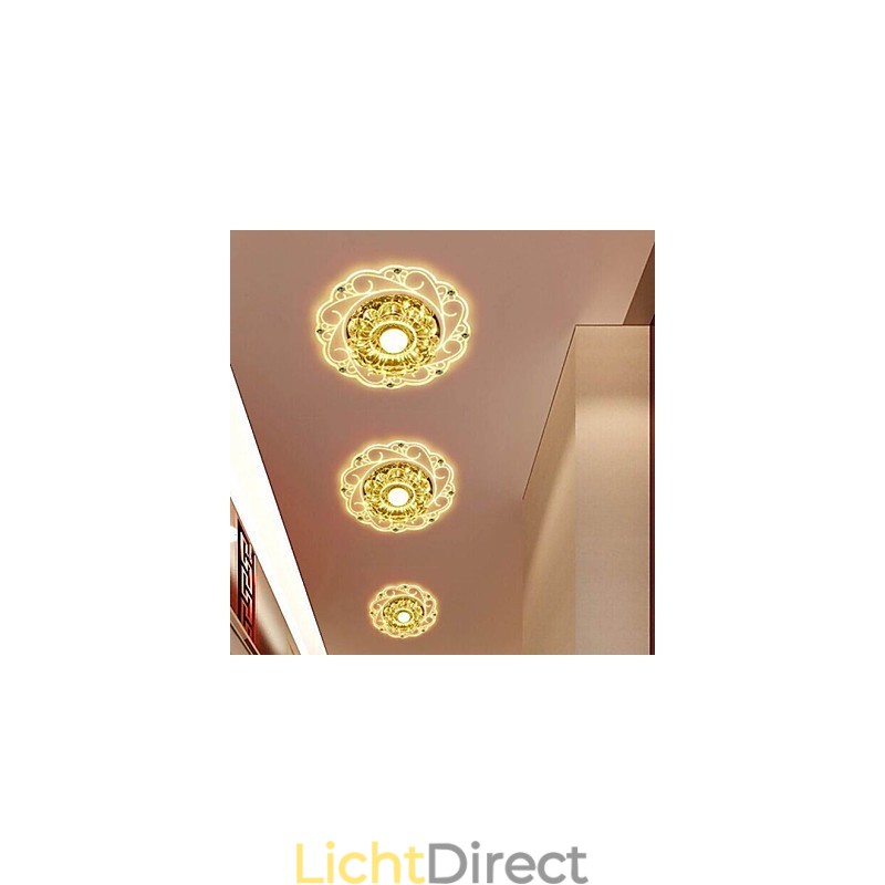 Kristallen plafondlamp Spotlight SMD 3W Creatieve lamp Buislamp Kleurrijke kleur Koepellamp