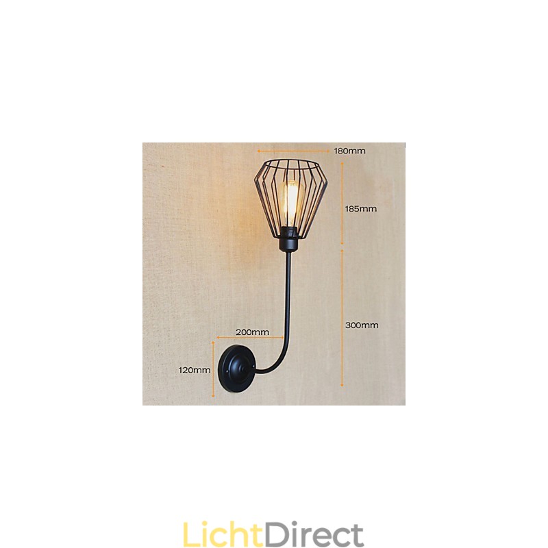 Amerikaanse Country Creative Iron Elbow Antieke Enkele Hoofdlamp Nachtkastje