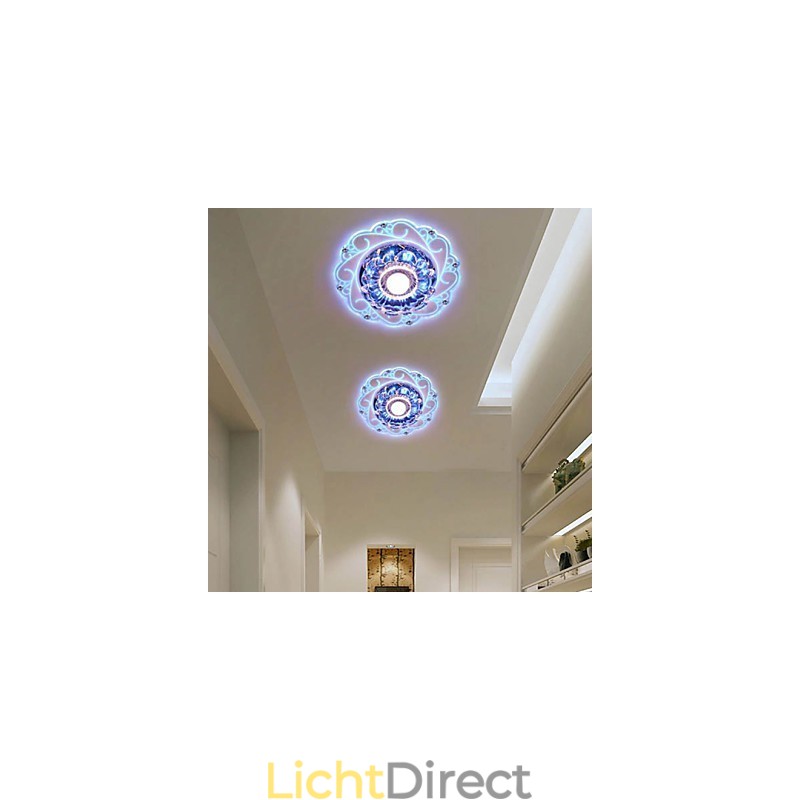 Kristallen plafondlamp Spotlight SMD 3W Creatieve lamp Buislamp Kleurrijke kleur Koepellamp