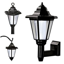 Zonne-energie wandlamp zwarte kap