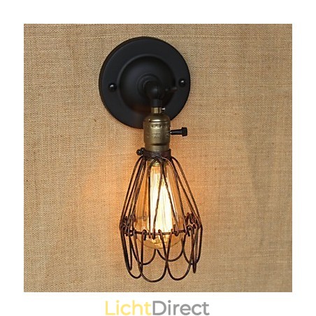 Amerikaanse industriële stijl hek roestig ijzer gaas decoratieve wandlamp Amerikaanse industriële stijl hek roestig ijzer gaas decoratieve wandlamp