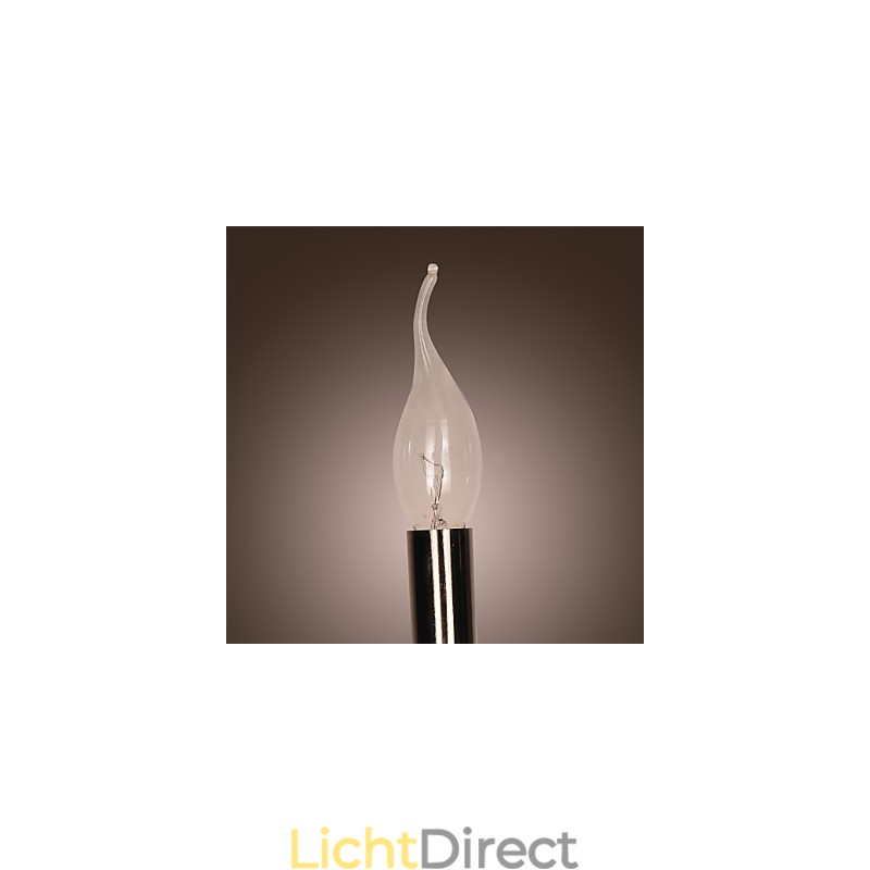 Zwarte kristallen wandlamp met kaarslamp