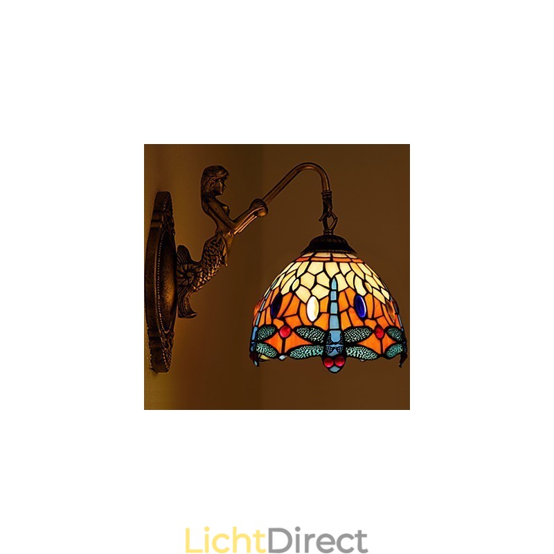 Europees gecontracteerd landelijk creatief smeedijzeren wandlamp glazen lampen