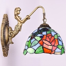 Europees gecontracteerd landelijk creatief smeedijzeren wandlamp glazen lampen