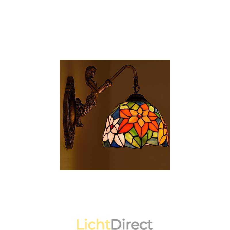 Europees gecontracteerd landelijk creatief smeedijzeren wandlamp glazen lampen
