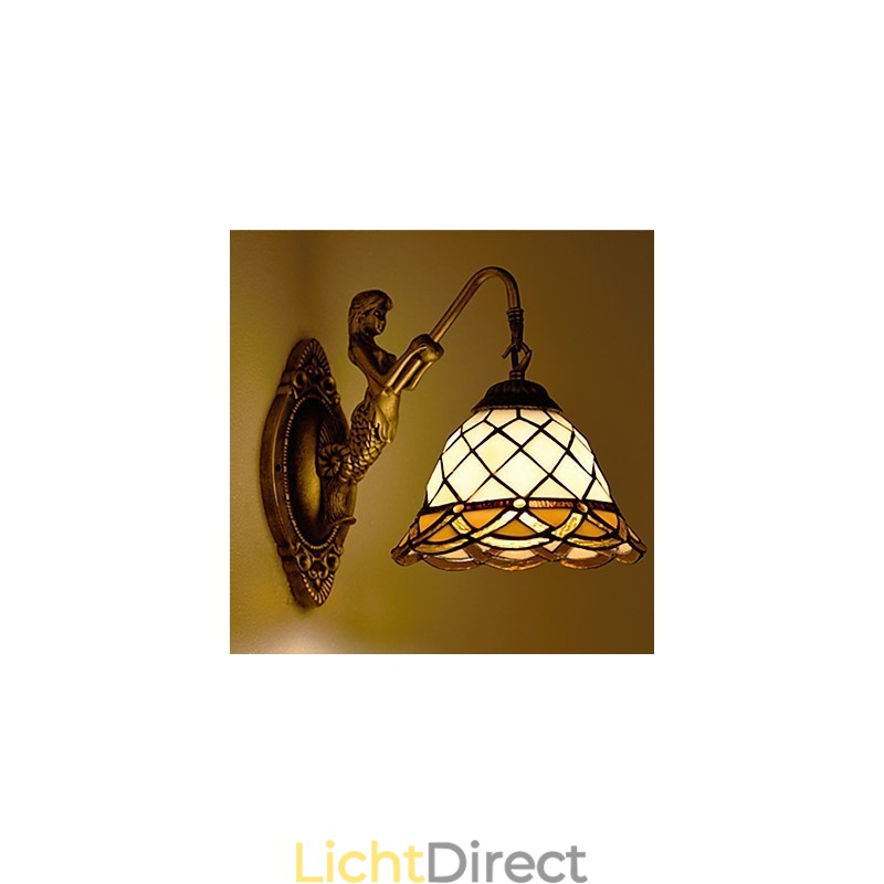 Europees gecontracteerd landelijk creatief smeedijzeren wandlamp glazen lampen