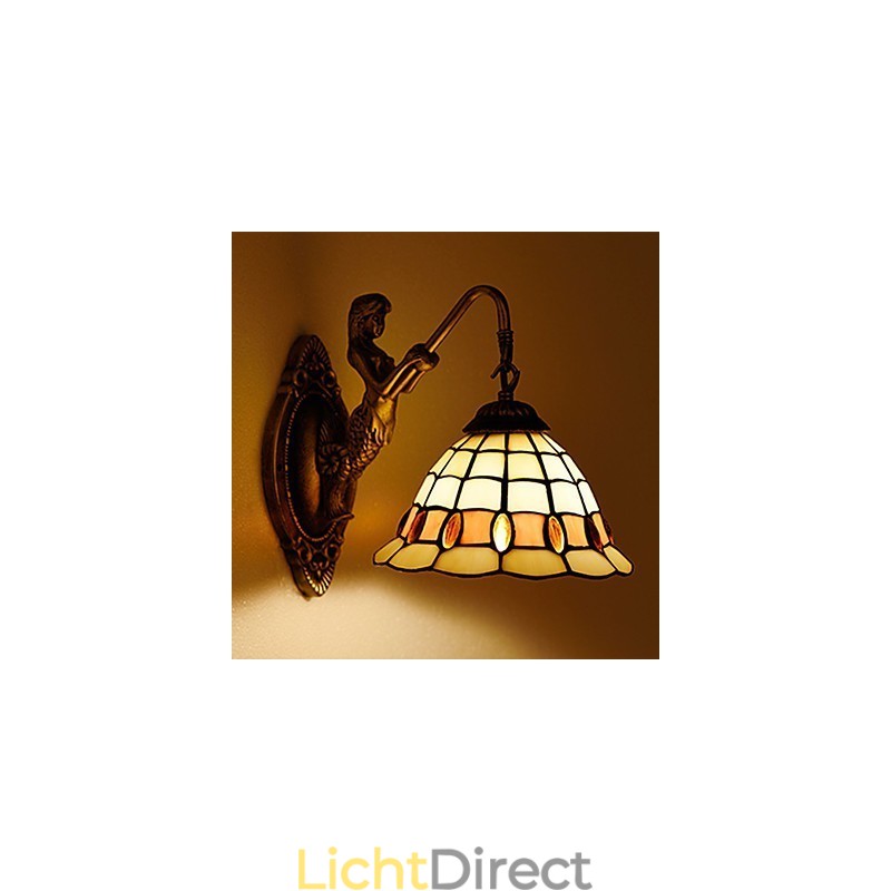 Europees gecontracteerd landelijk creatief smeedijzeren wandlamp glazen lampen