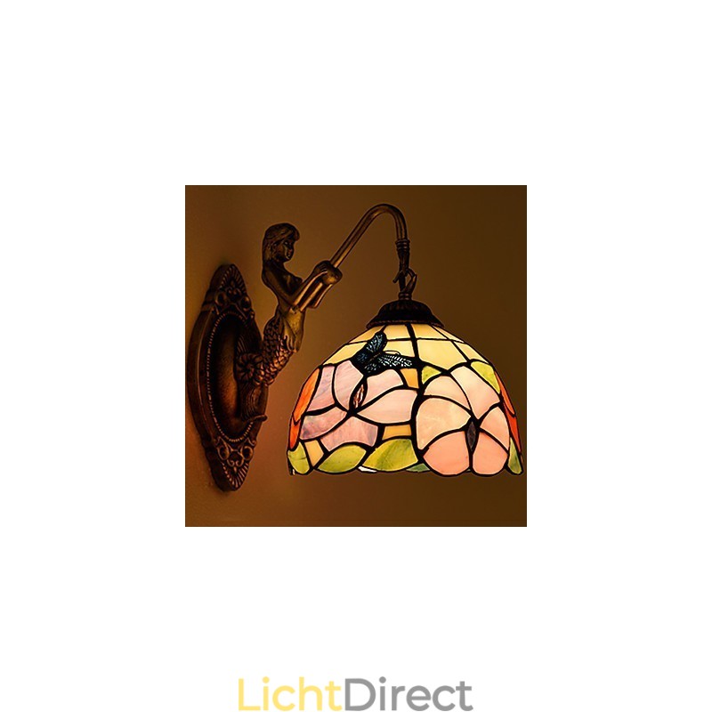 Europees gecontracteerd landelijk creatief smeedijzeren wandlamp glazen lampen