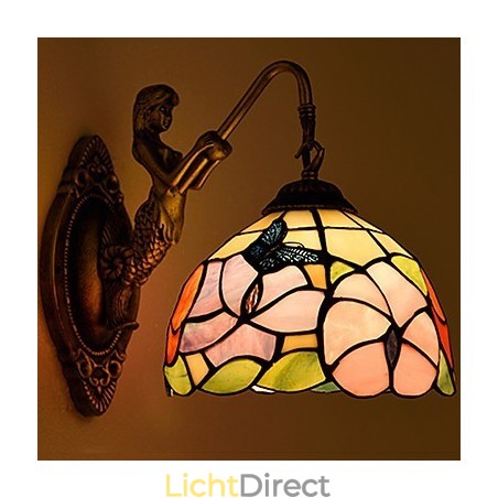 Europees gecontracteerd landelijk creatief smeedijzeren wandlamp glazen lampen Europees gecontracteerd landelijk creatief smeedijzeren wandlamp glazen lampen