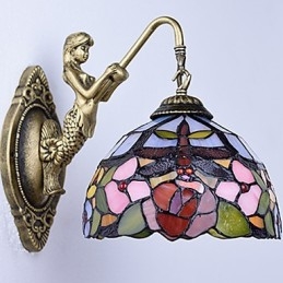 Europees gecontracteerd landelijk creatief smeedijzeren wandlamp glazen lampen
