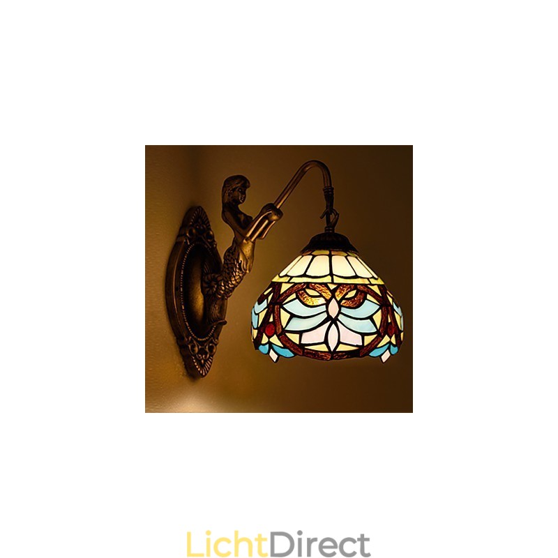 Europees gecontracteerd landelijk creatief smeedijzeren wandlamp glazen lampen
