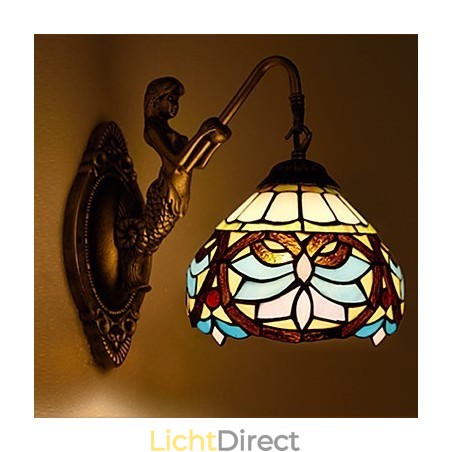 Europees gecontracteerd landelijk creatief smeedijzeren wandlamp glazen lampen Europees gecontracteerd landelijk creatief smeedijzeren wandlamp glazen lampen