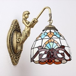 Europees gecontracteerd landelijk creatief smeedijzeren wandlamp glazen lampen