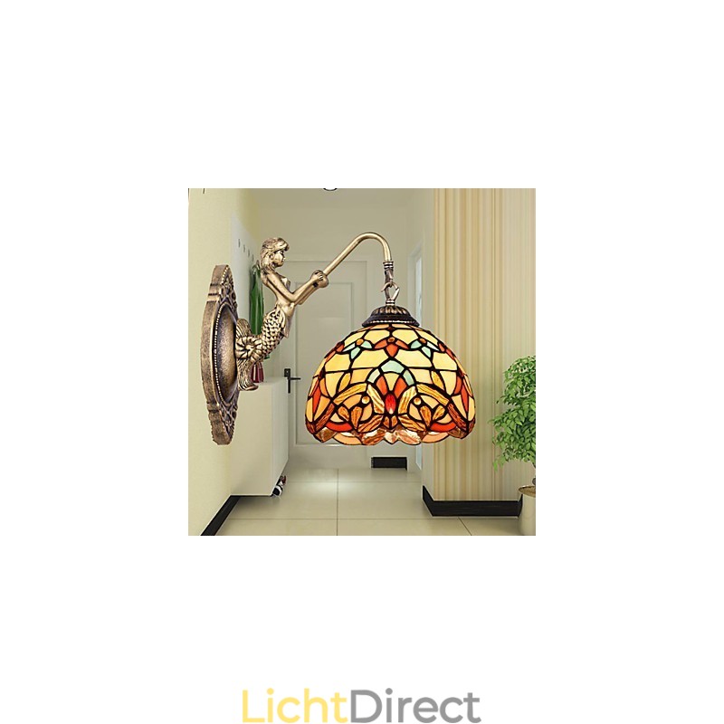 Europees gecontracteerd landelijk creatief smeedijzeren wandlamp glazen lampen