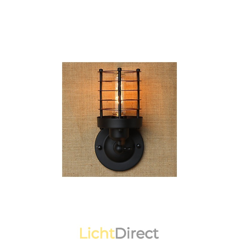 Retro Eenvoudige Elegante Zwarte Nachtkastje Gangpad Trap Balkon Decoratieve Wandlamp