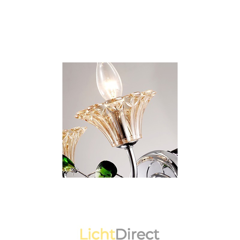 Wandlampen Badkamerverlichting Kaars Wandlampen Kristal Modern Hedendaags Metaal