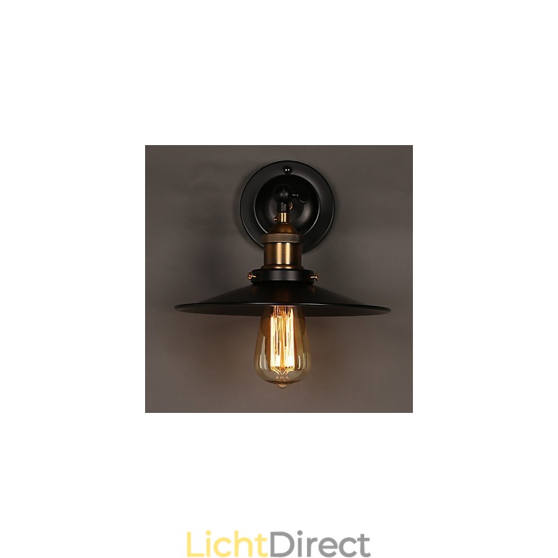 Creatieve Nordic Light enkele kop zwarte paraplu wandlamp herstelt oude manieren licht