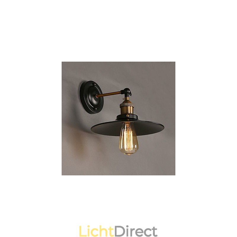 Creatieve Nordic Light enkele kop zwarte paraplu wandlamp herstelt oude manieren licht