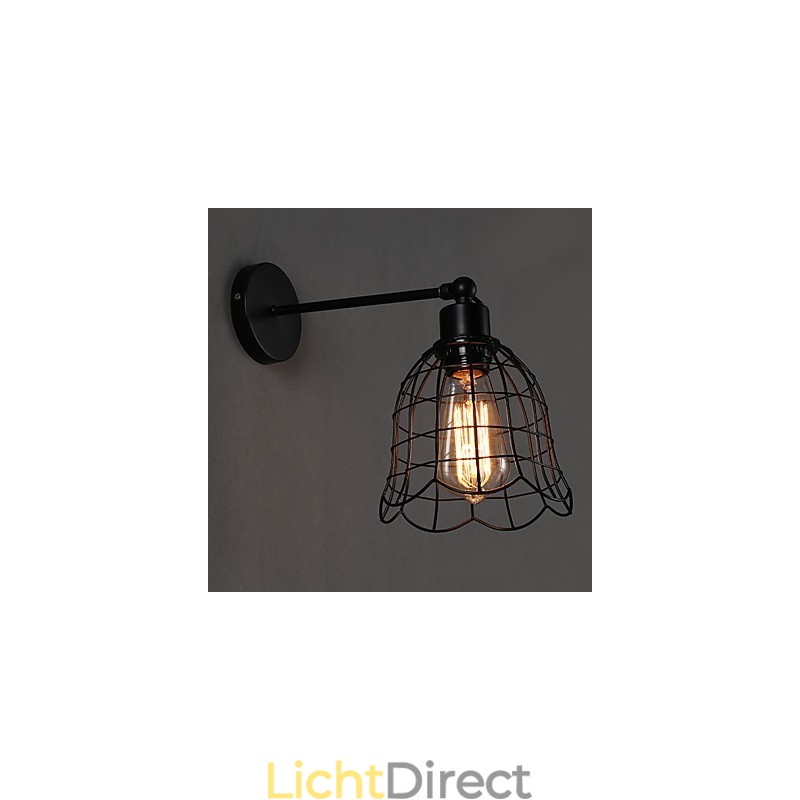 Enkele kop industriële wind wandlamp gecontracteerd Europa type wandlamp smeedijzeren lamp