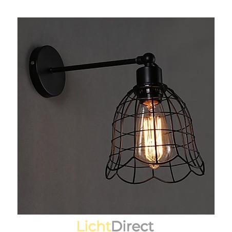 Enkele kop industriële wind wandlamp gecontracteerd Europa type wandlamp smeedijzeren lamp