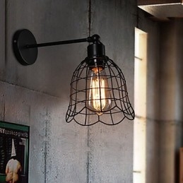 Enkele kop industriële wind wandlamp gecontracteerd Europa type wandlamp smeedijzeren lamp