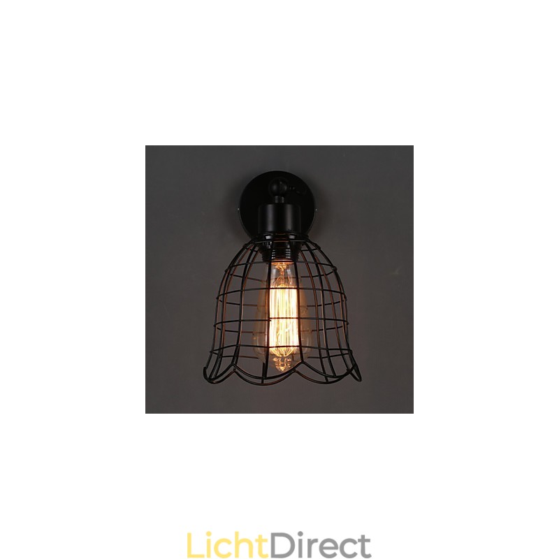 Enkele kop industriële wind wandlamp gecontracteerd Europa type wandlamp smeedijzeren lamp