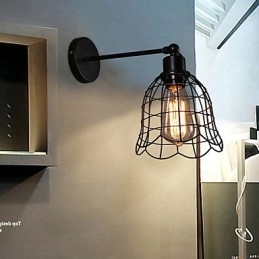 Enkele kop industriële wind wandlamp gecontracteerd Europa type wandlamp smeedijzeren lamp