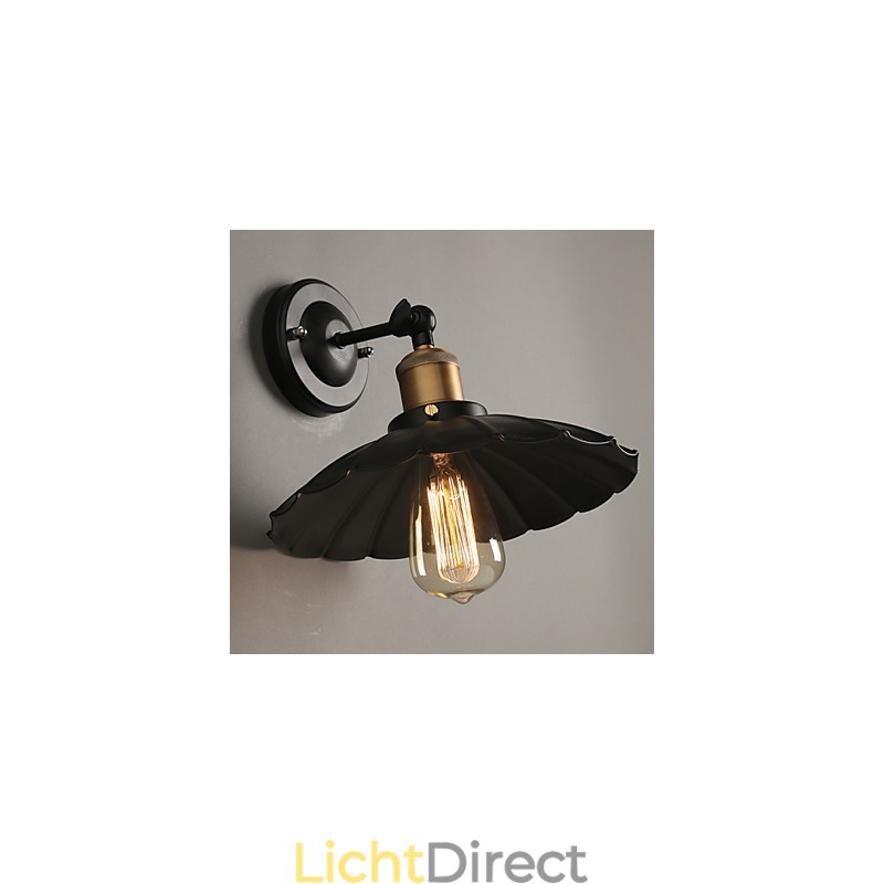 Creatieve trap die oude manieren herstelt Enkelvoudige zwarte jurk smeedijzeren wandlamp