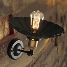 Creatieve trap die oude manieren herstelt Enkelvoudige zwarte jurk smeedijzeren wandlamp