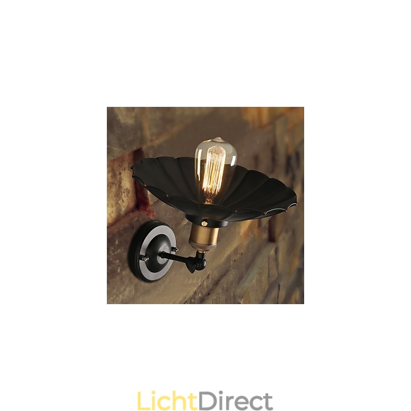 Creatieve trap die oude manieren herstelt Enkelvoudige zwarte jurk smeedijzeren wandlamp