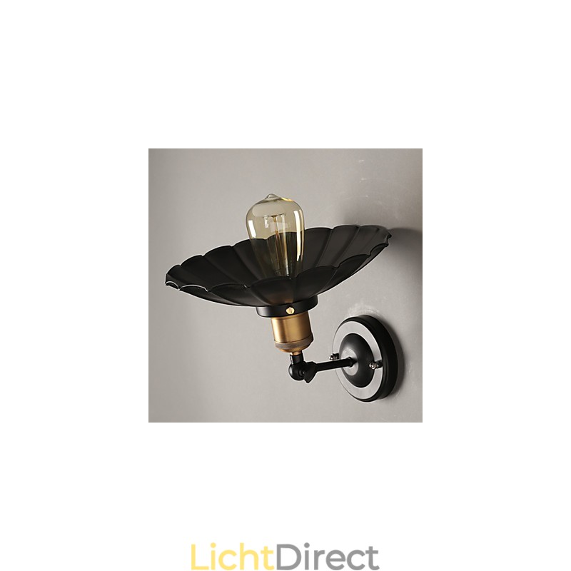 Creatieve trap die oude manieren herstelt Enkelvoudige zwarte jurk smeedijzeren wandlamp