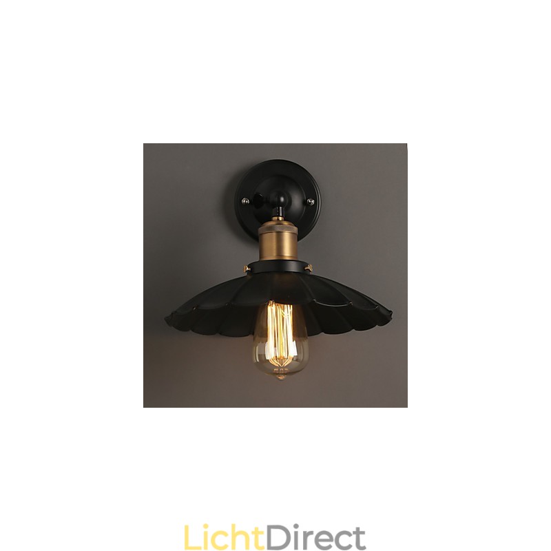 Creatieve trap die oude manieren herstelt Enkelvoudige zwarte jurk smeedijzeren wandlamp