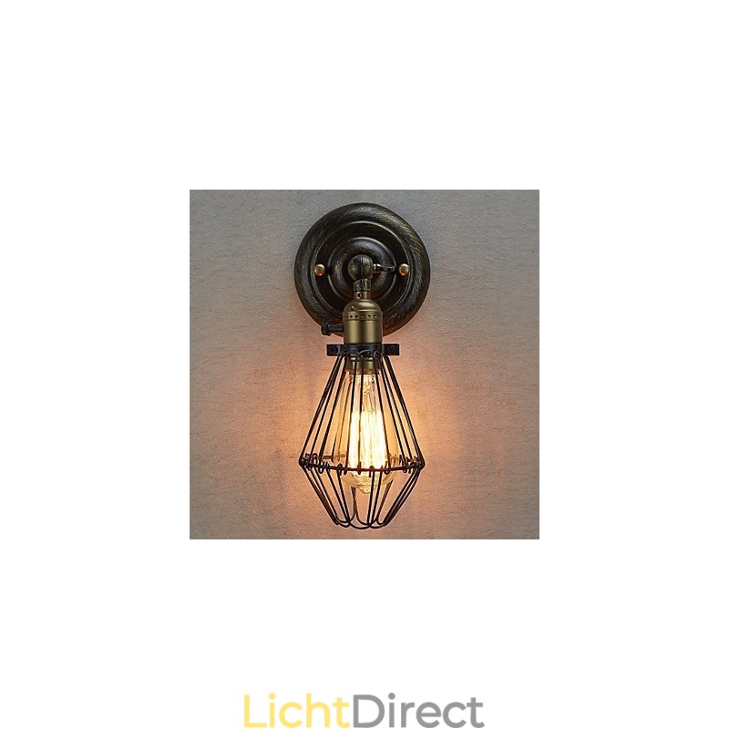 Vintage Stijl Industriële Openen en Sluiten Licht Wandlamp Kooilamp Loft Herstellende Oude Manieren Wandlamp